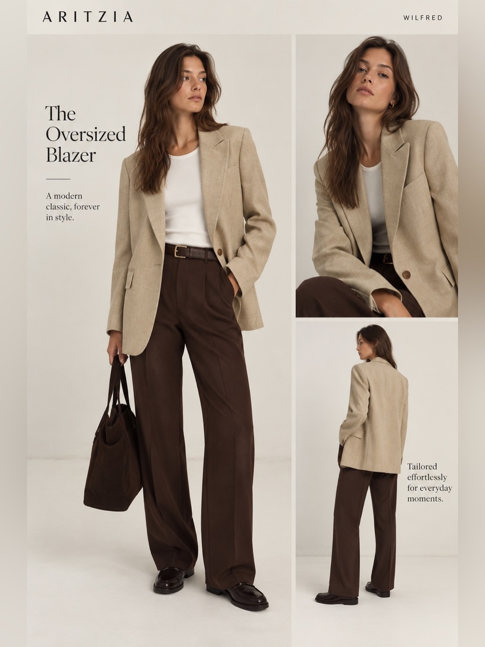 NEW Aritzia Wilfred Flores Single-Breasted Oversized Blazer